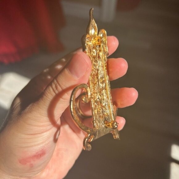 Vintage big 1980’s nostalgia Colourful Candle Brooch 🕯️ - Picture 6 of 6